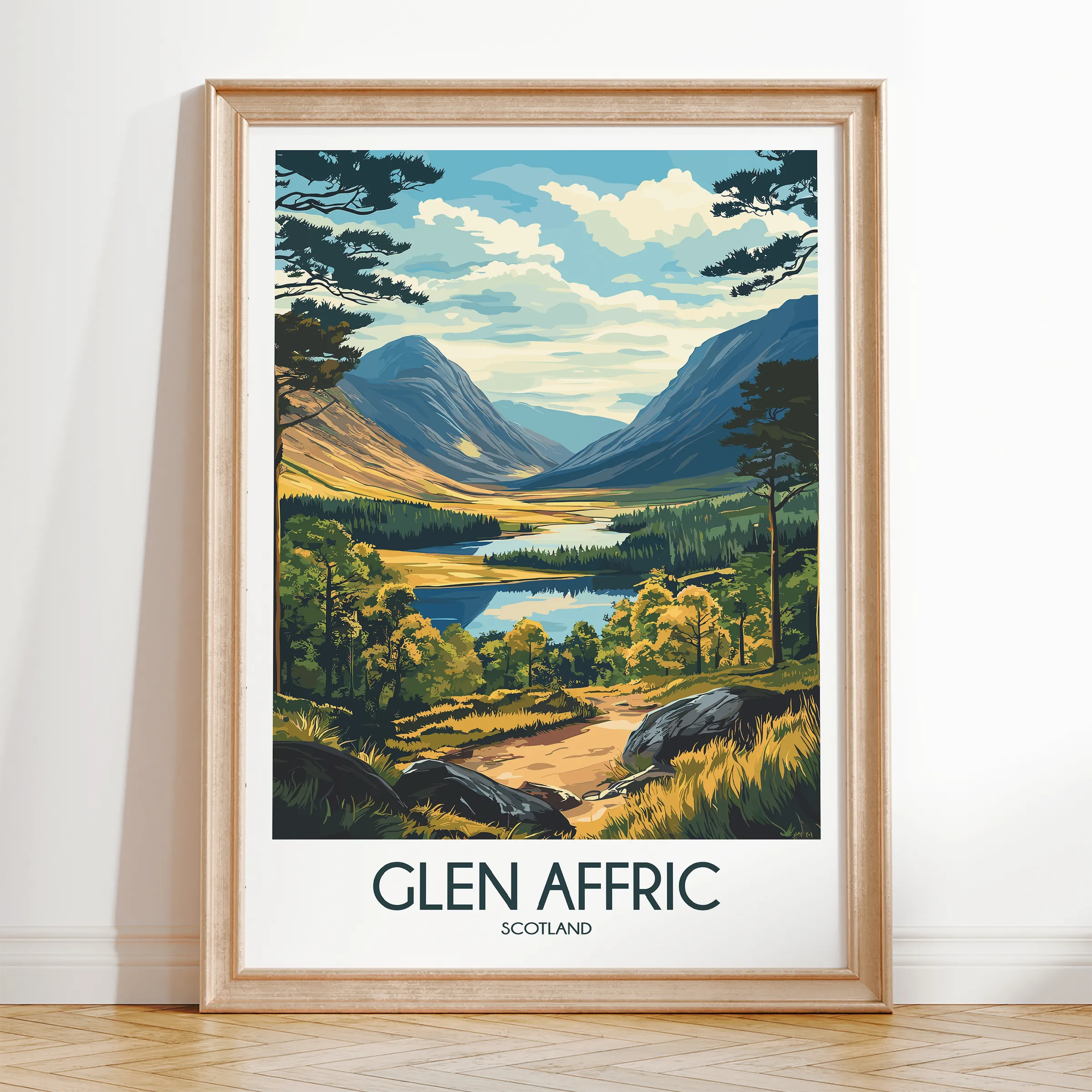 Glen Affric Vintage Style Print