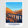 Glenfinnan Retro Travel Illustration