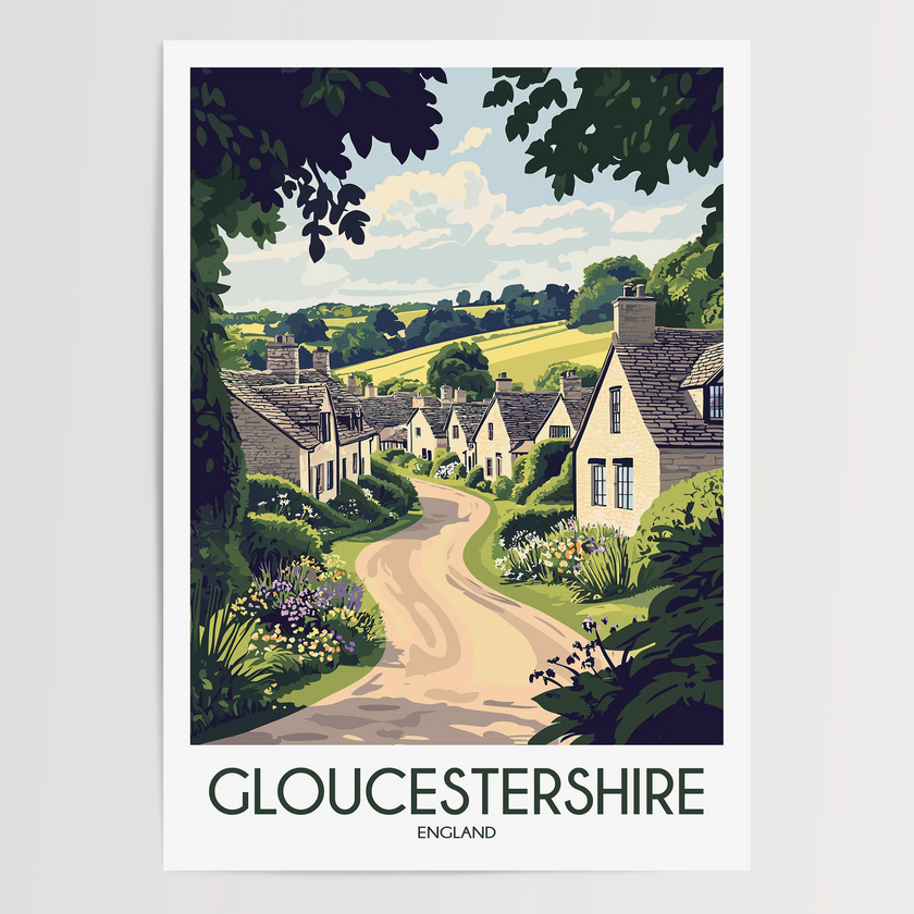Gloucestershire Minimalist Wall Art