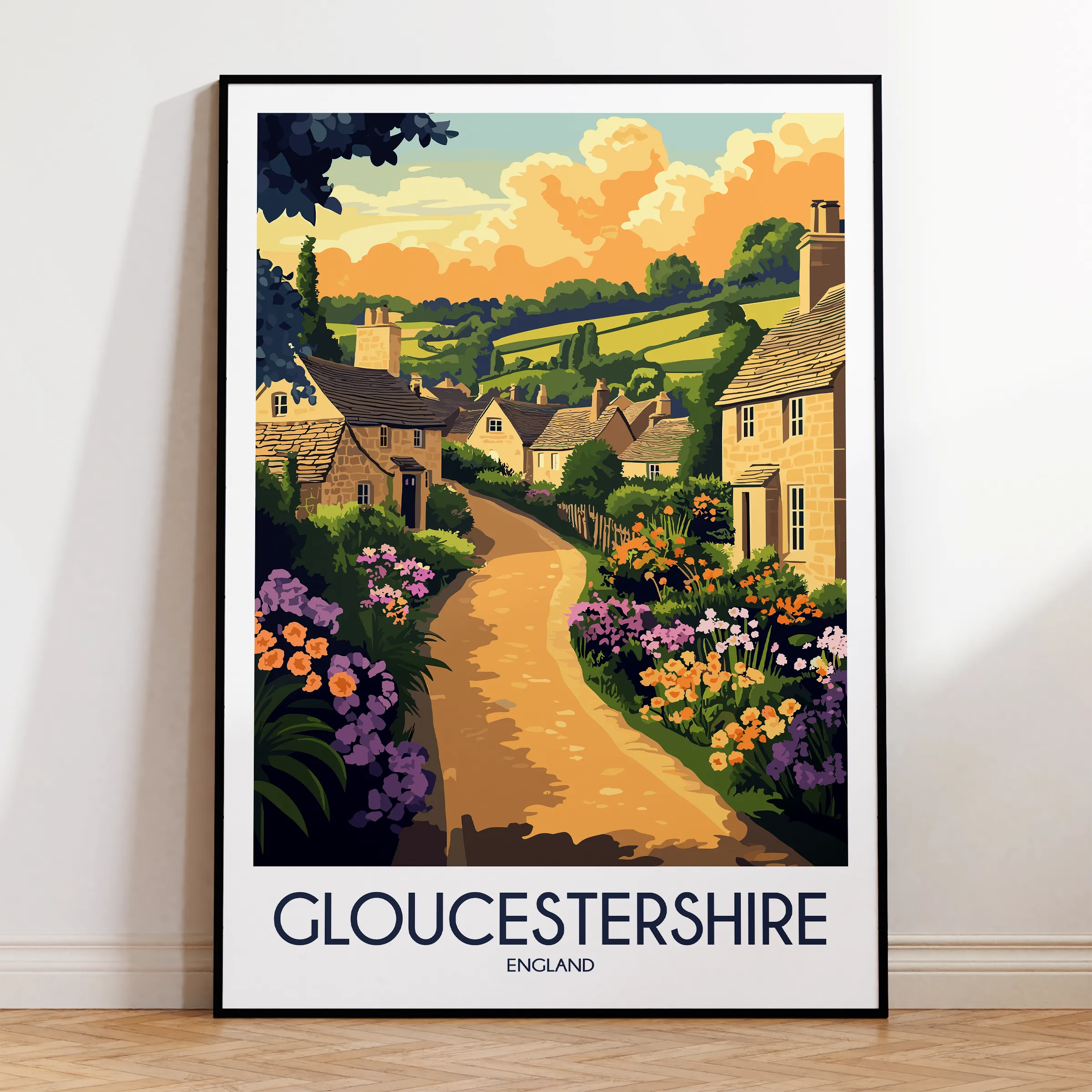 Gloucestershire Minimalist Wall Art