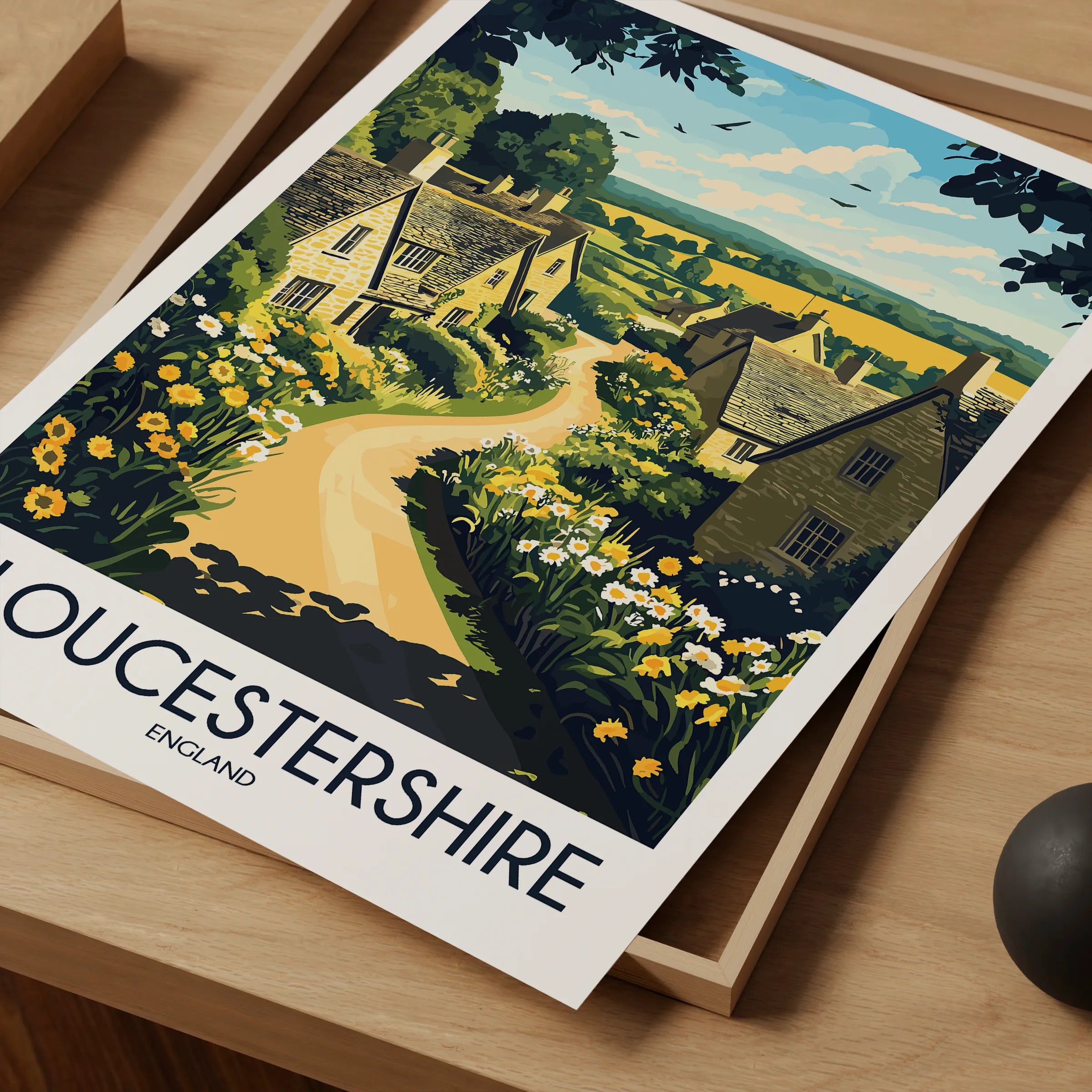 Gloucestershire Modern Travel Poster