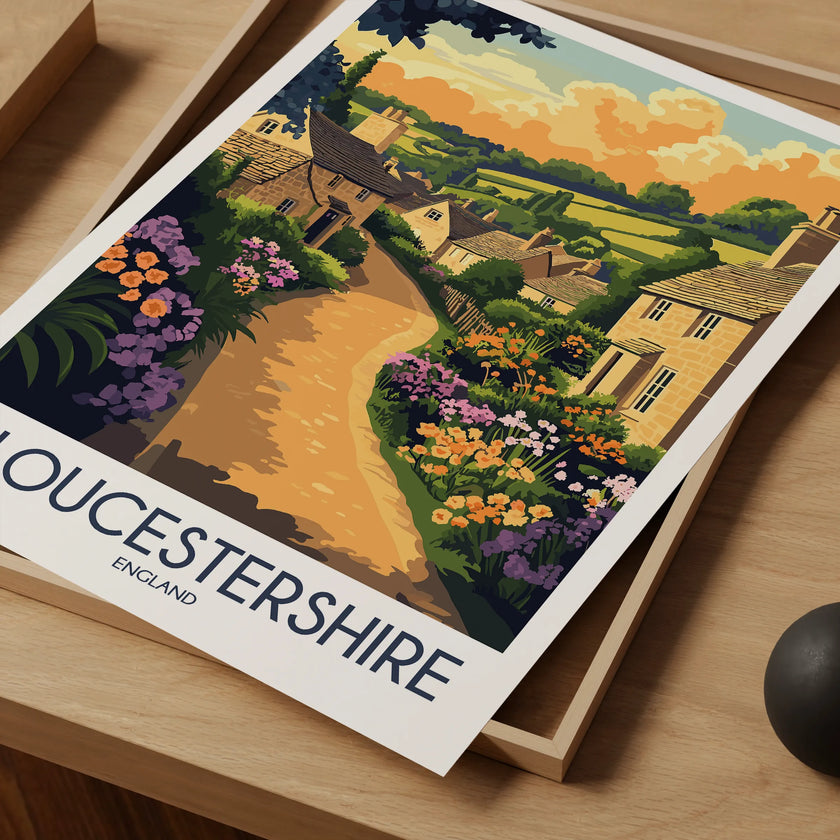 Gloucestershire Souvenir Poster Print