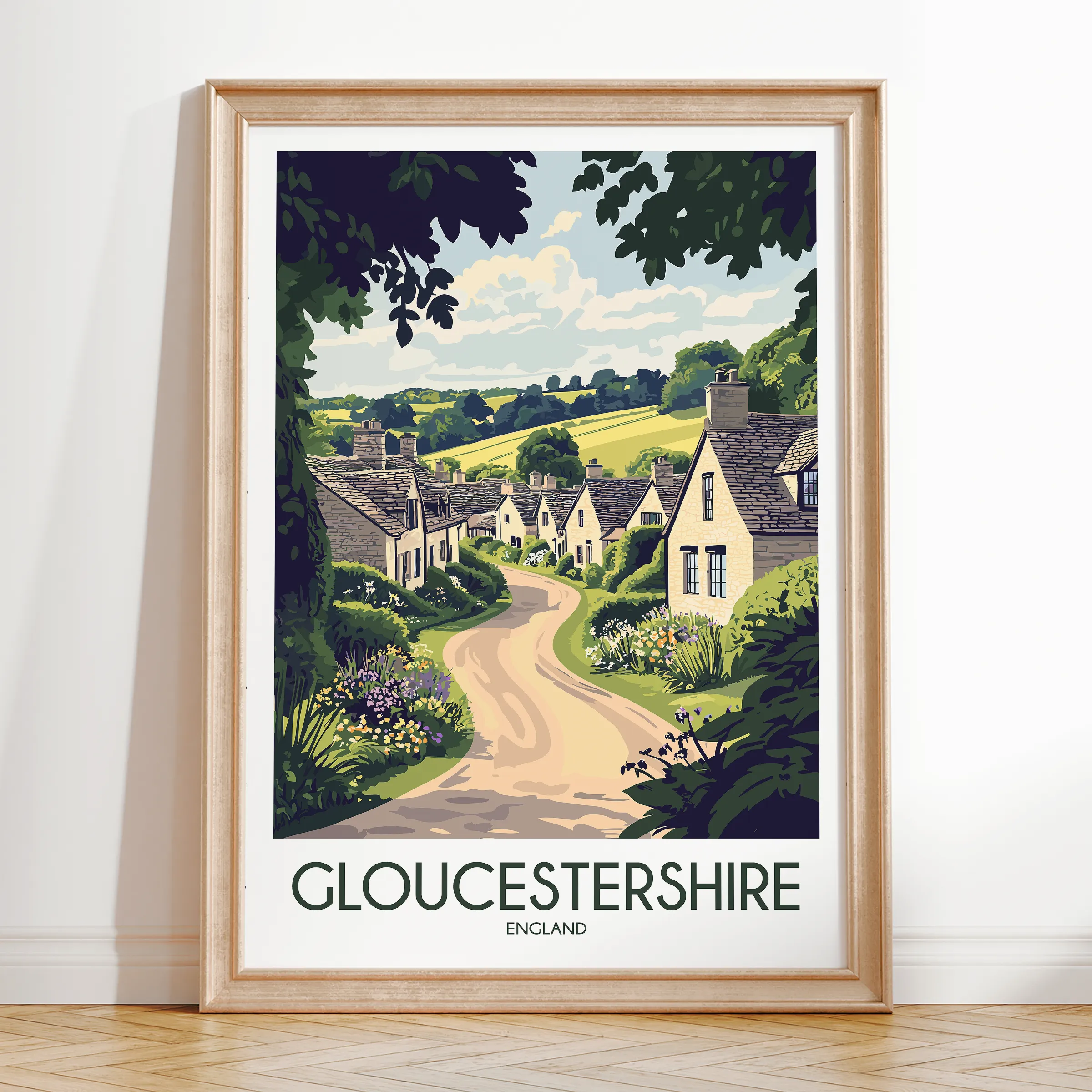 Gloucestershire Souvenir Poster Print