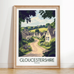 Gloucestershire Souvenir Poster Print