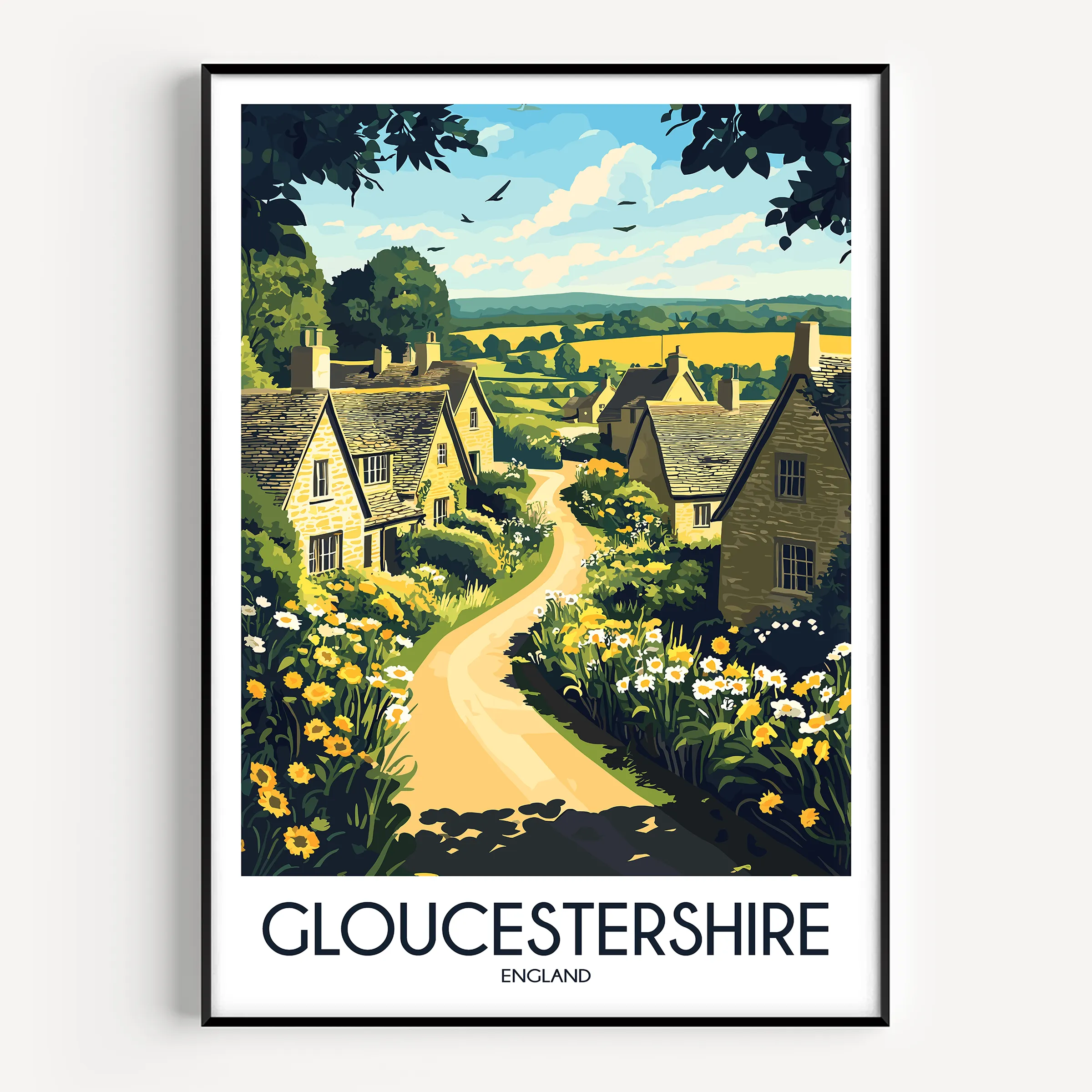 Gloucestershire Souvenir Poster Print