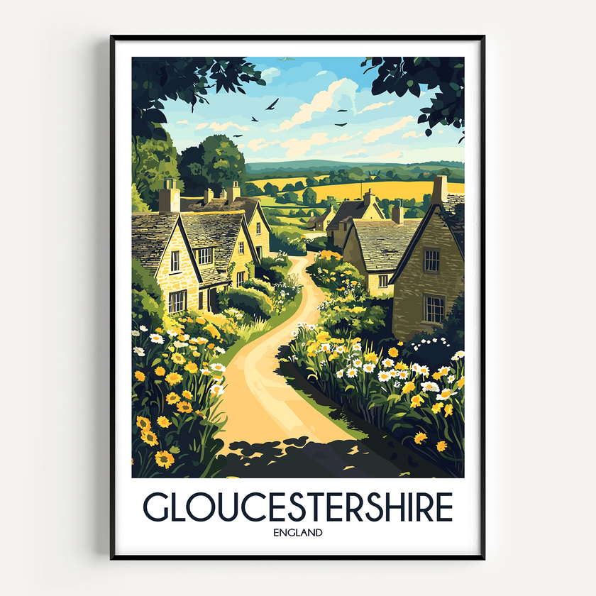 Gloucestershire Souvenir Poster Print