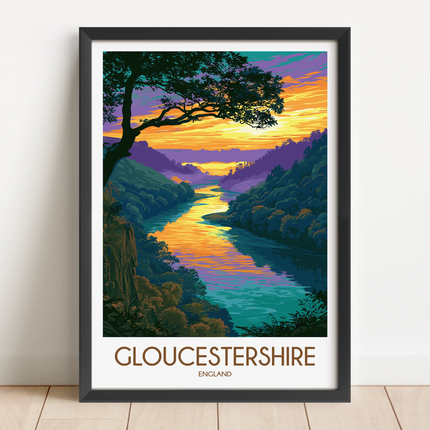Gloucestershire Vintage Style Print