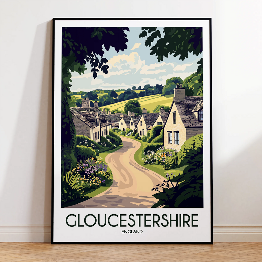 Gloucestershire Vintage Style Print