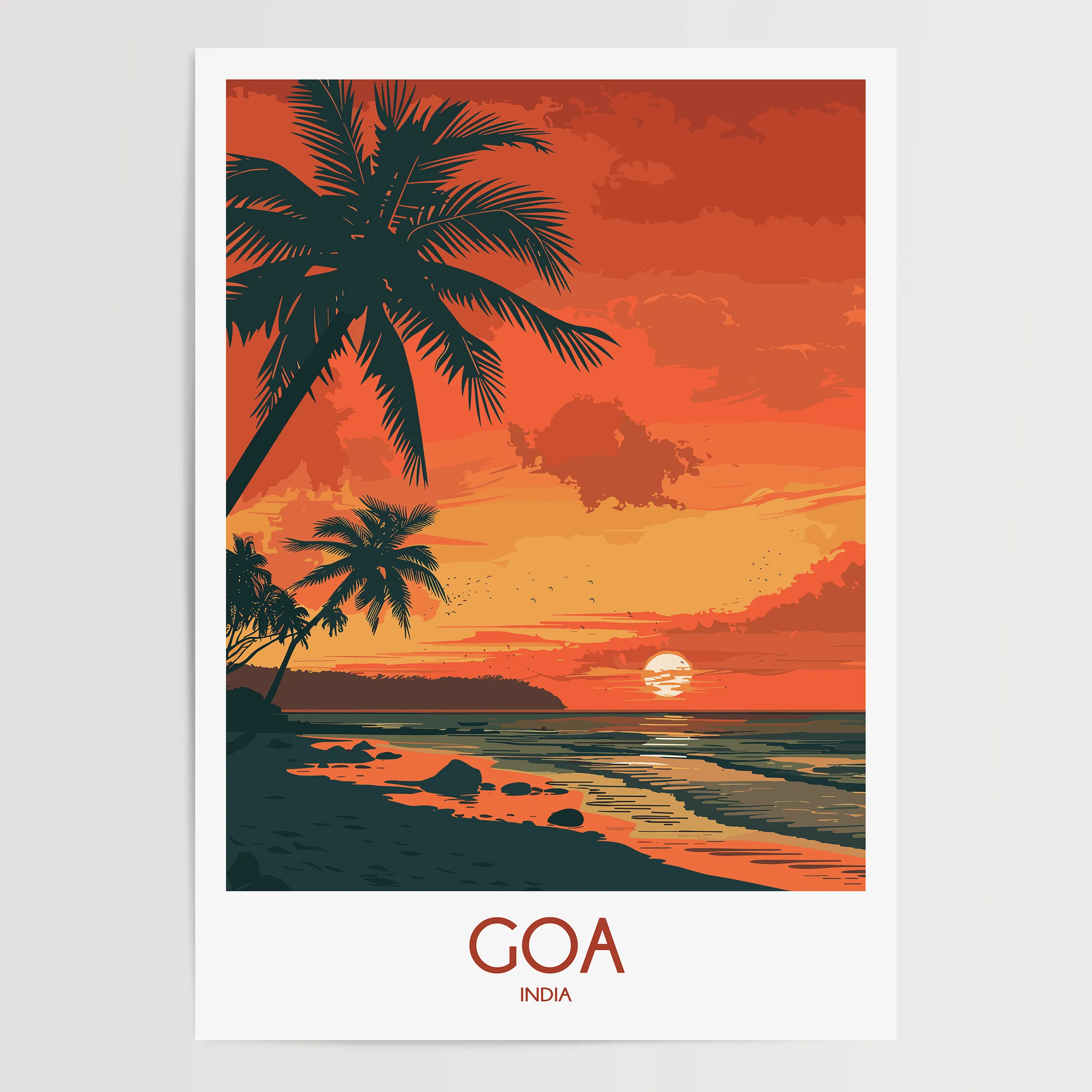 Goa Retro Travel Illustration