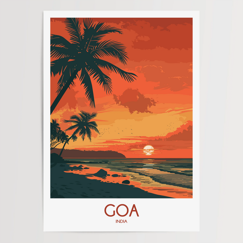 Goa Retro Travel Illustration