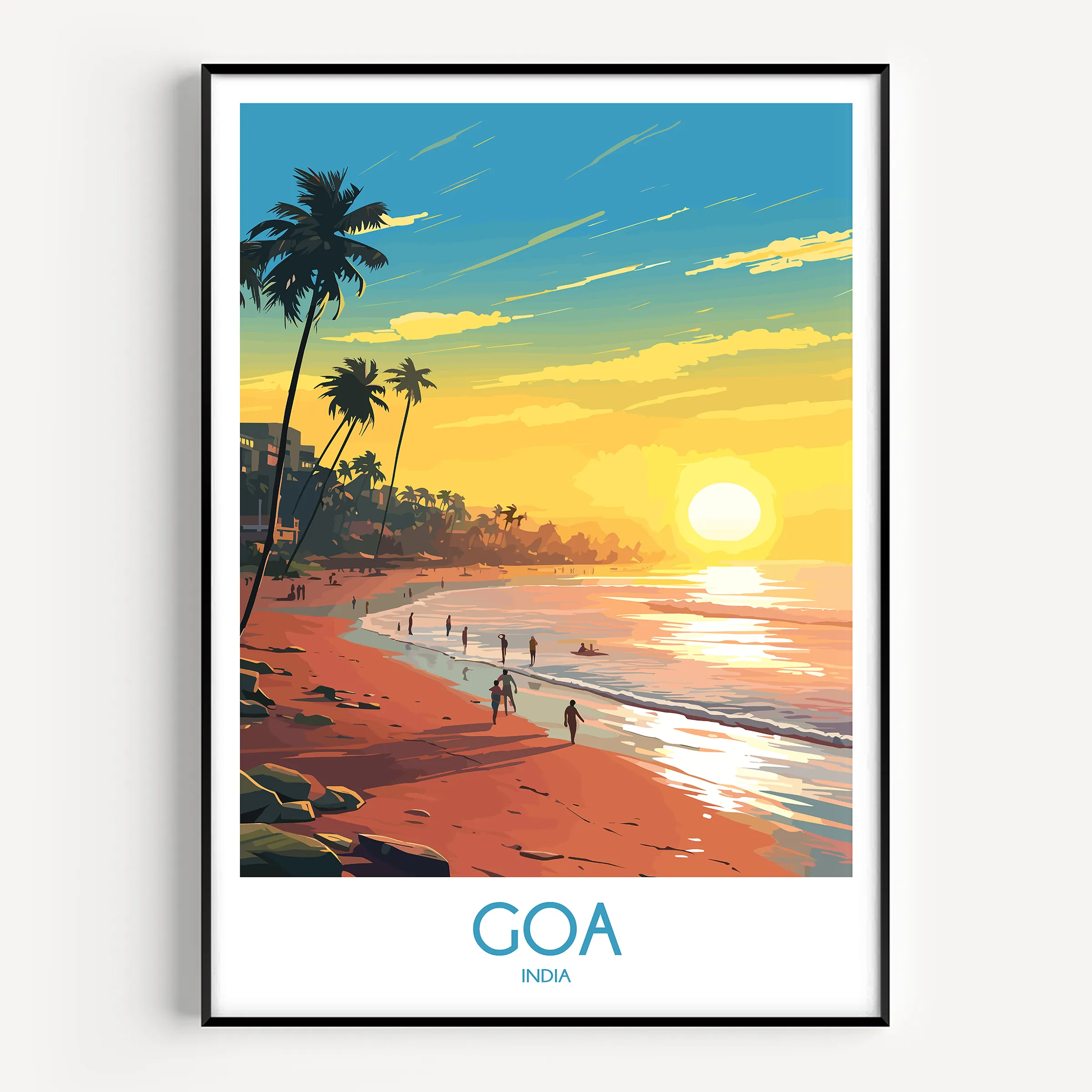 Goa Retro Travel Illustration