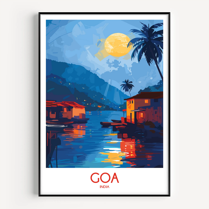 Goa Retro Travel Illustration