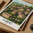 Gordes Retro Travel Illustration
