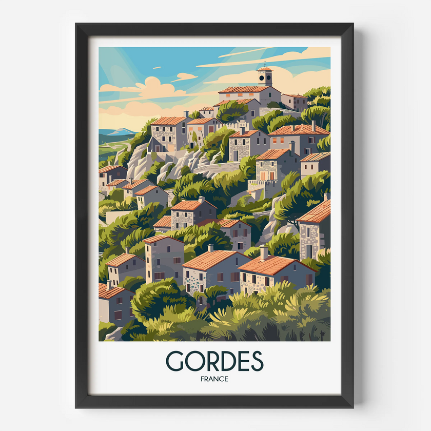 Gordes Scenic Landscape Art