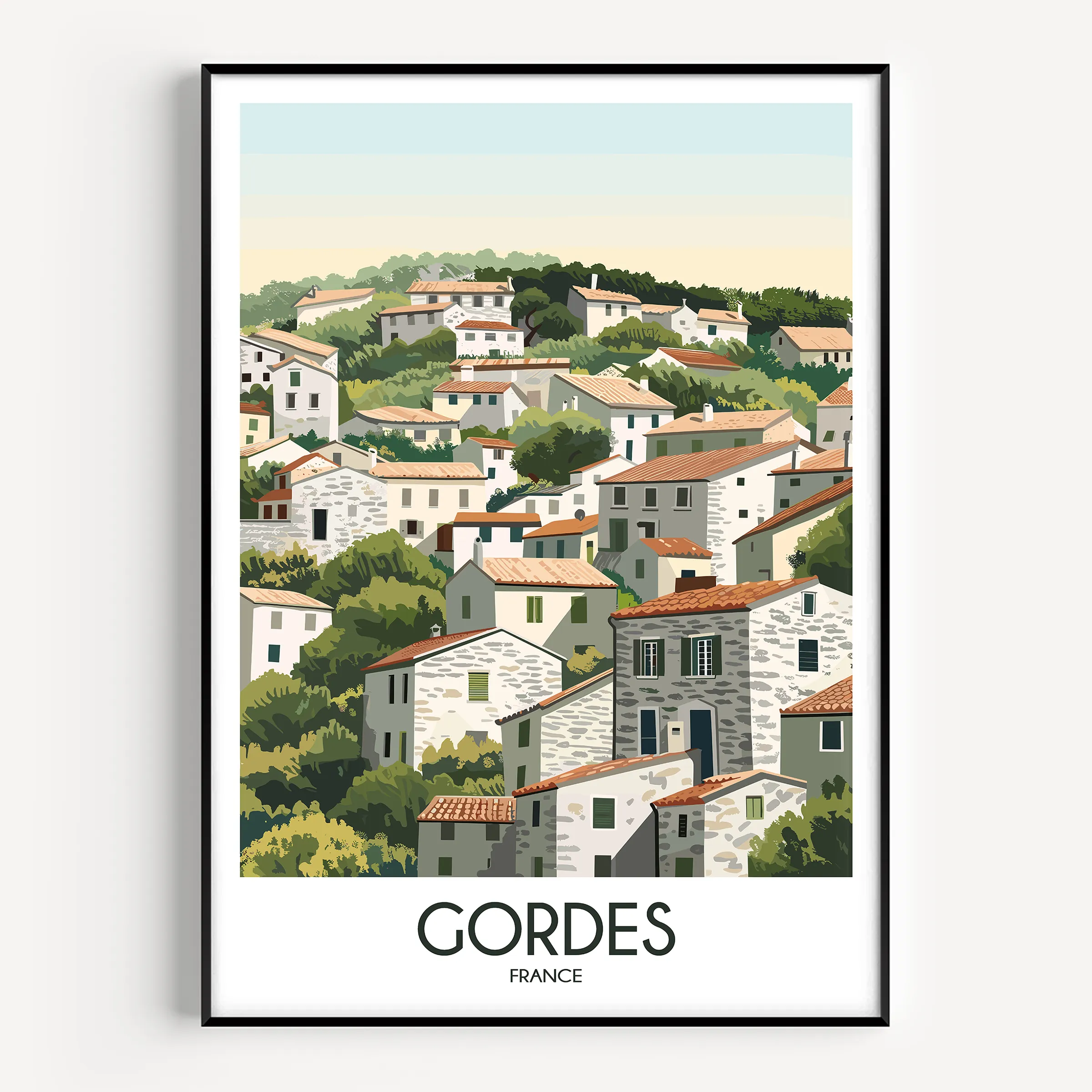 Gordes Scenic Landscape Art