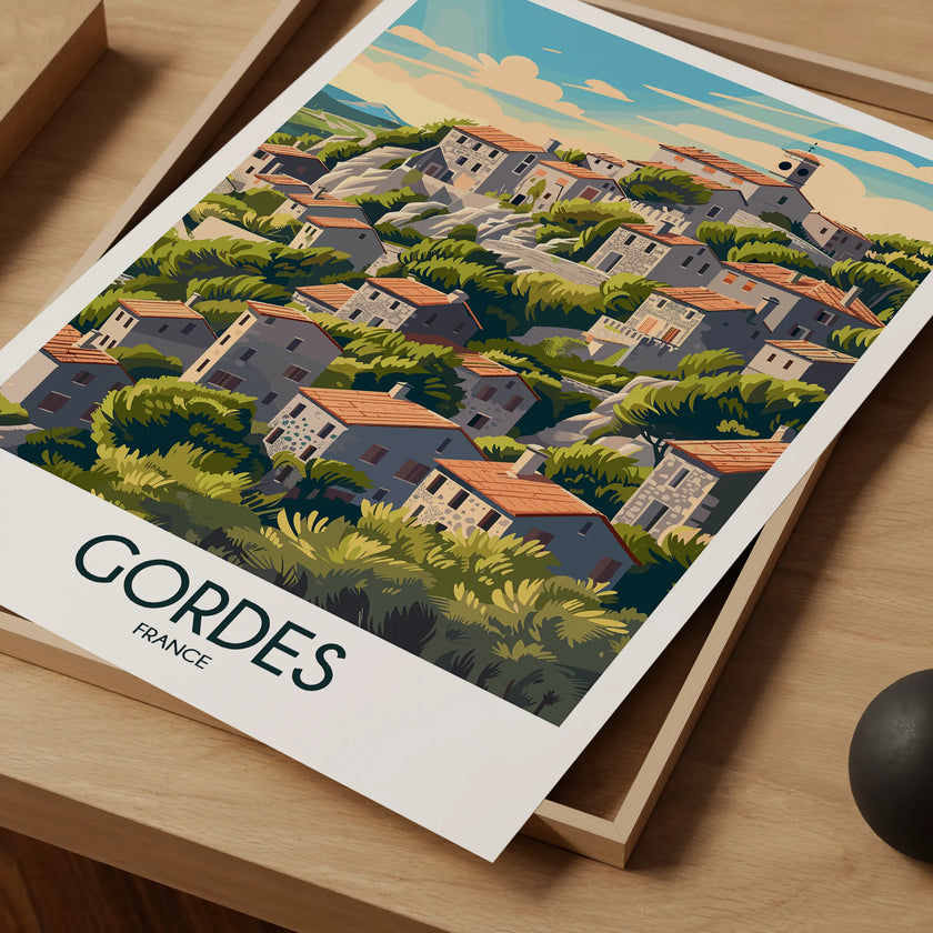 Gordes Vintage Style Print