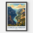 Gorges Du Verdon Modern Travel Poster
