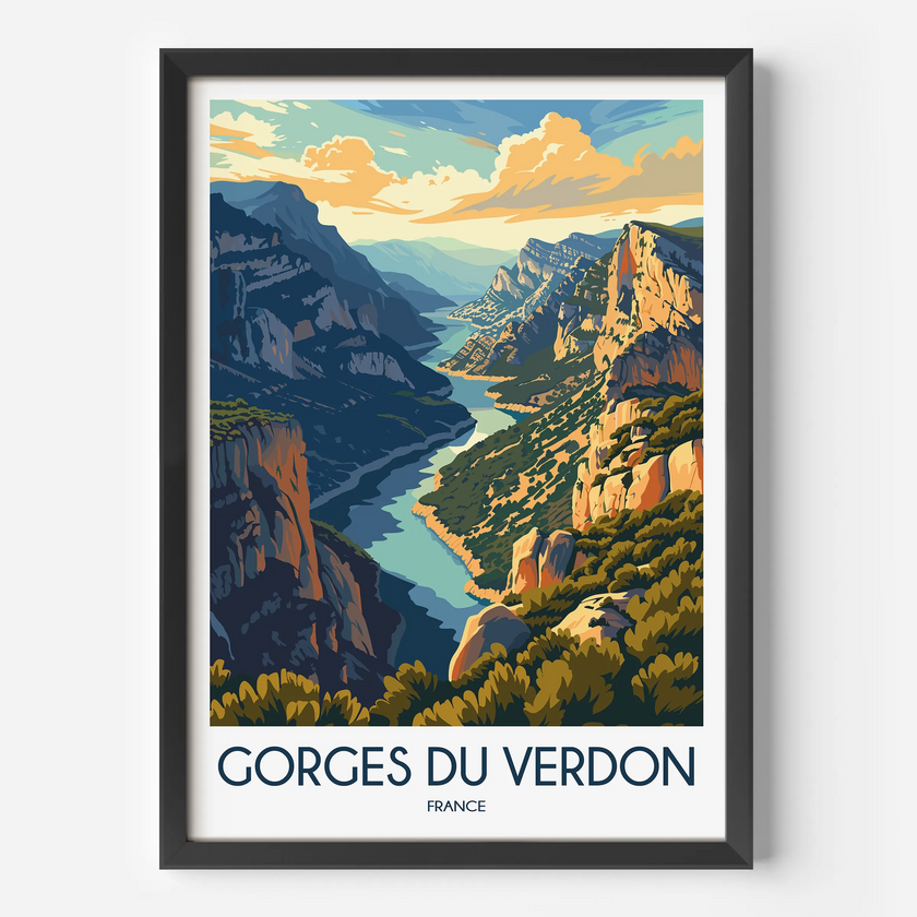 Gorges Du Verdon Modern Travel Poster