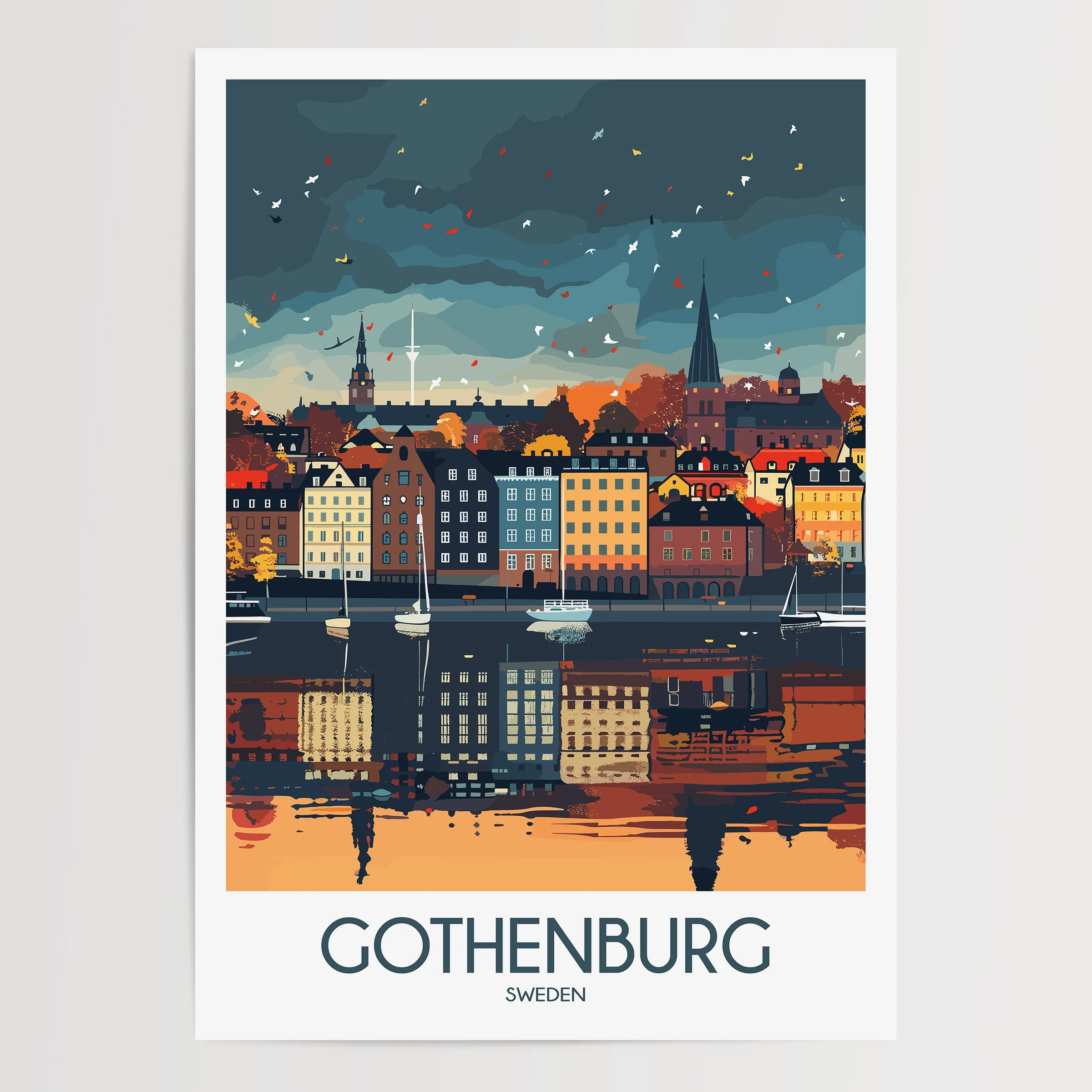 Gothenburg Modern Travel Poster