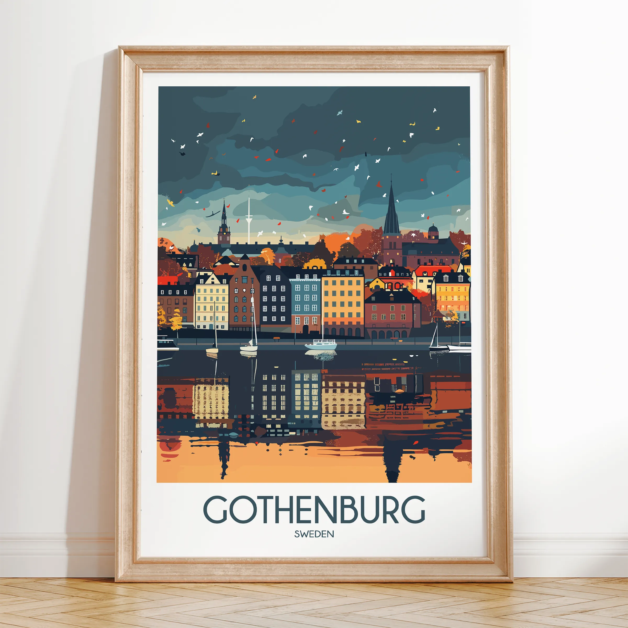 Gothenburg Retro Travel Illustration