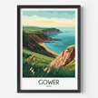 Gower Modern Travel Poster