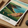 Gower Retro Travel Illustration