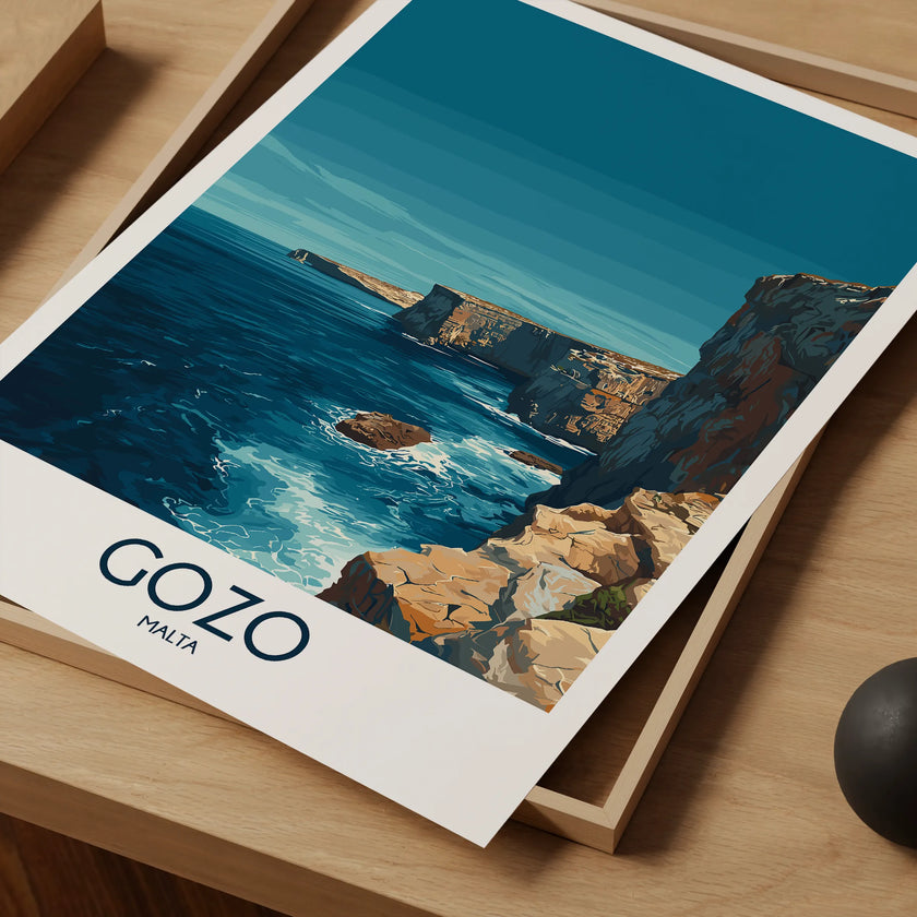 Gozo Modern Travel Poster