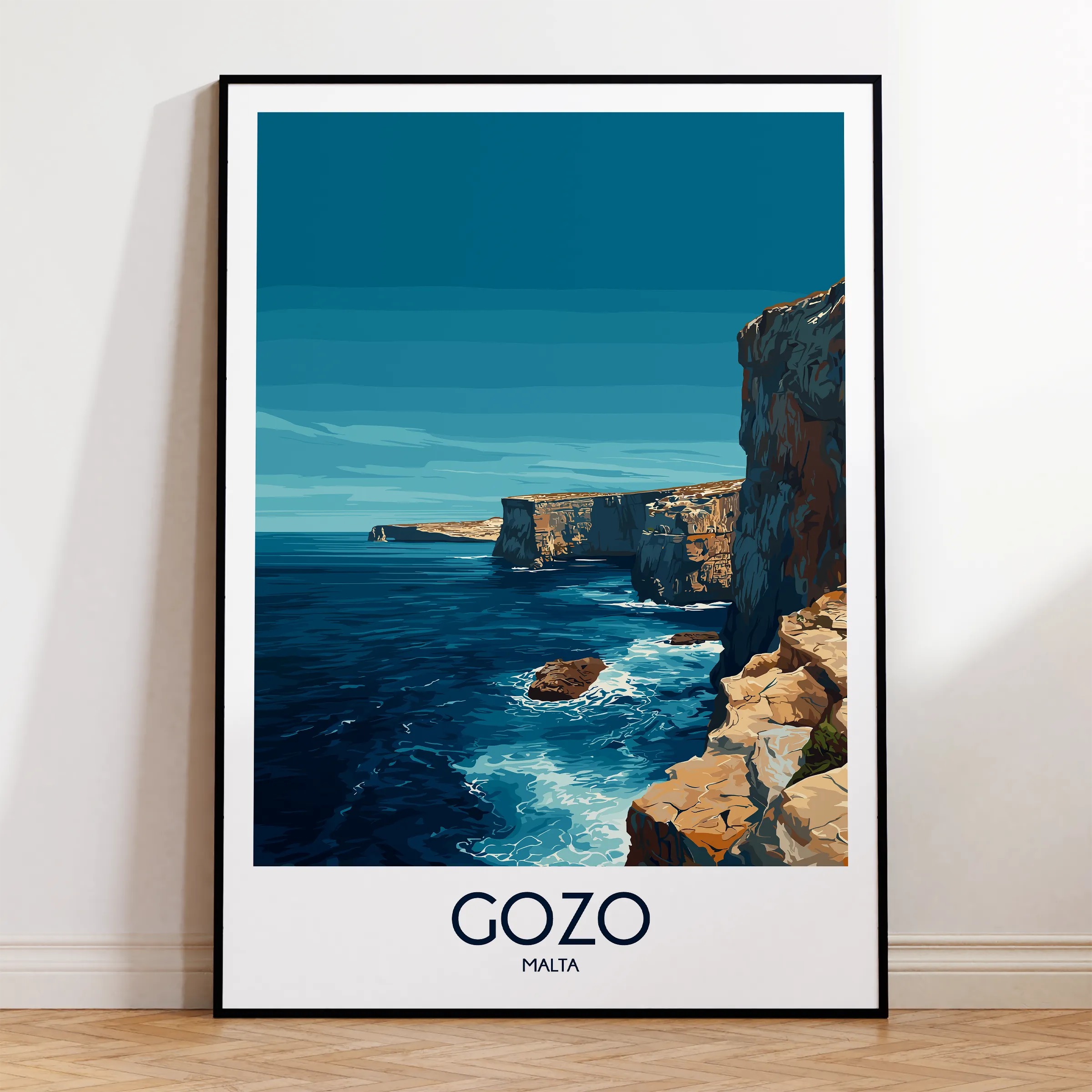 Gozo Retro Travel Illustration
