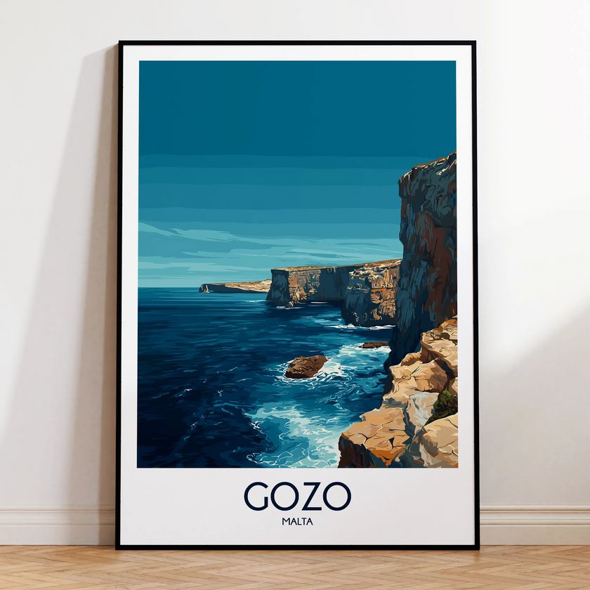Gozo Retro Travel Illustration