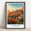 Granada Modern Travel Poster