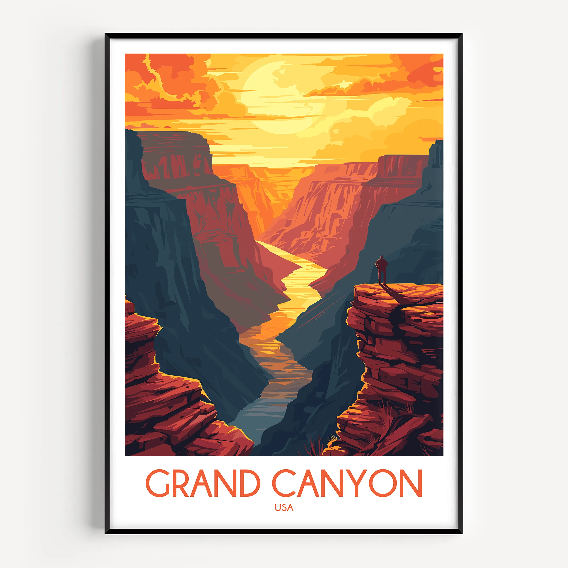 Grand Canyon Vintage Style Print