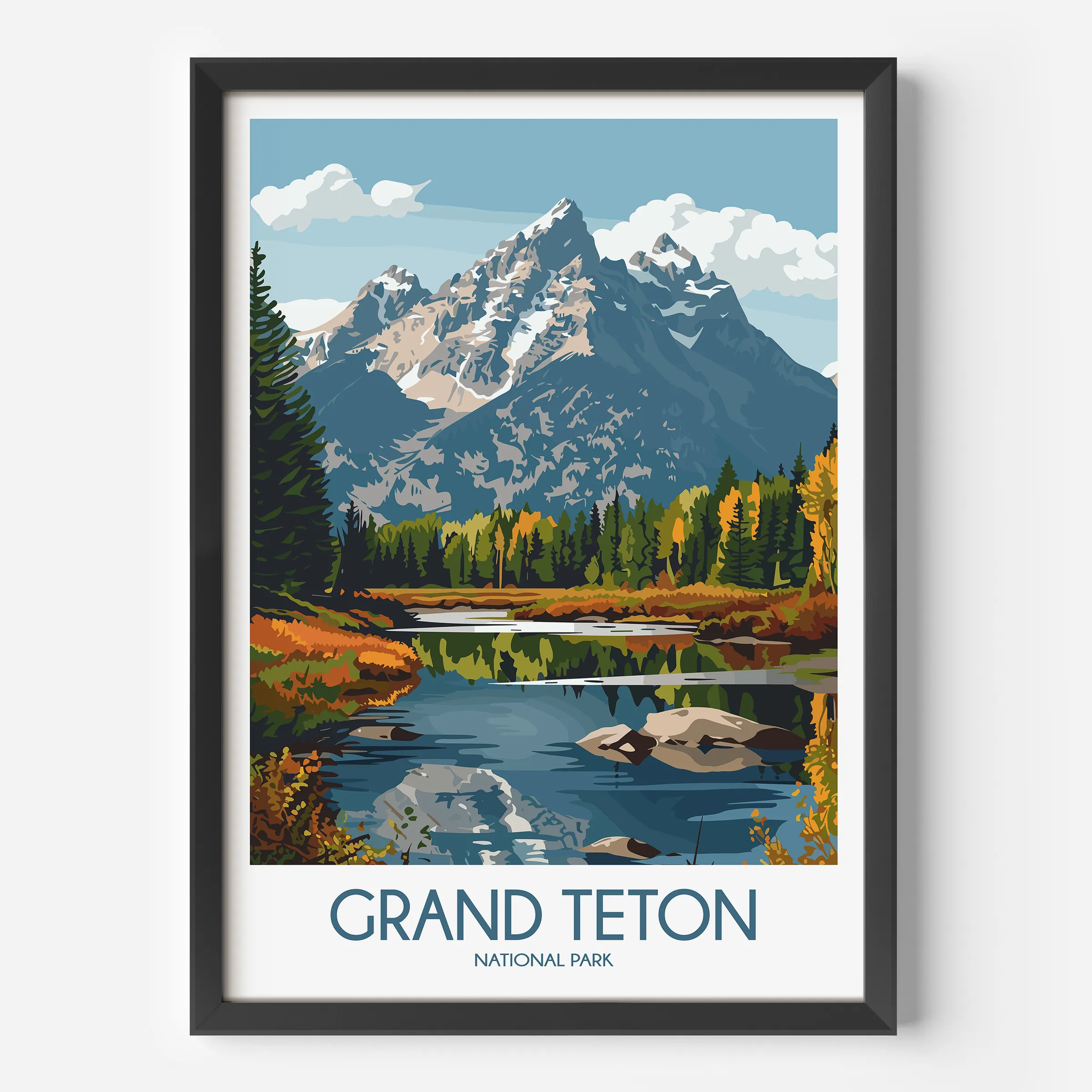 Grand Teton Minimalist Wall Art