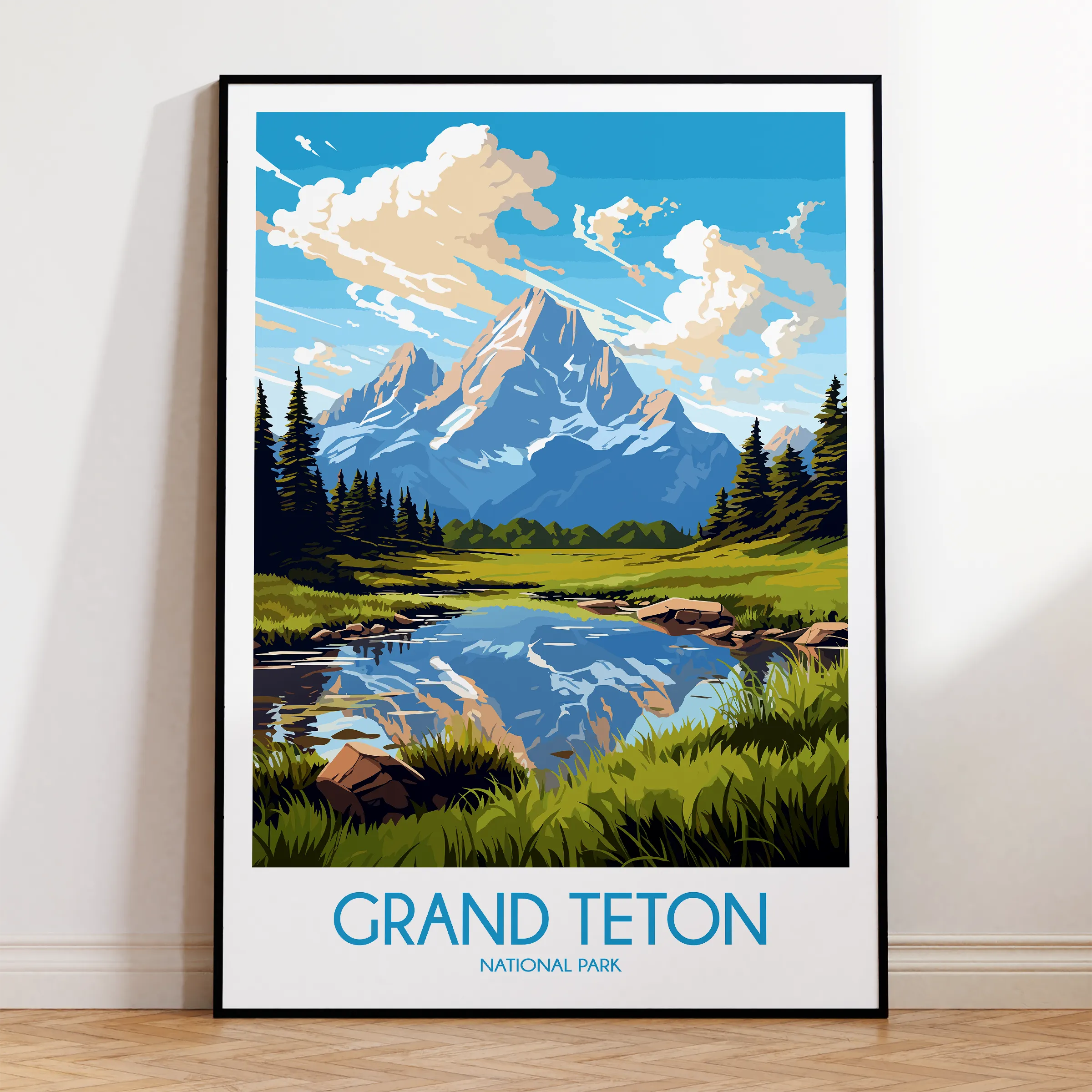 Grand Teton Minimalist Wall Art