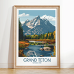 Grand Teton Modern Travel Poster