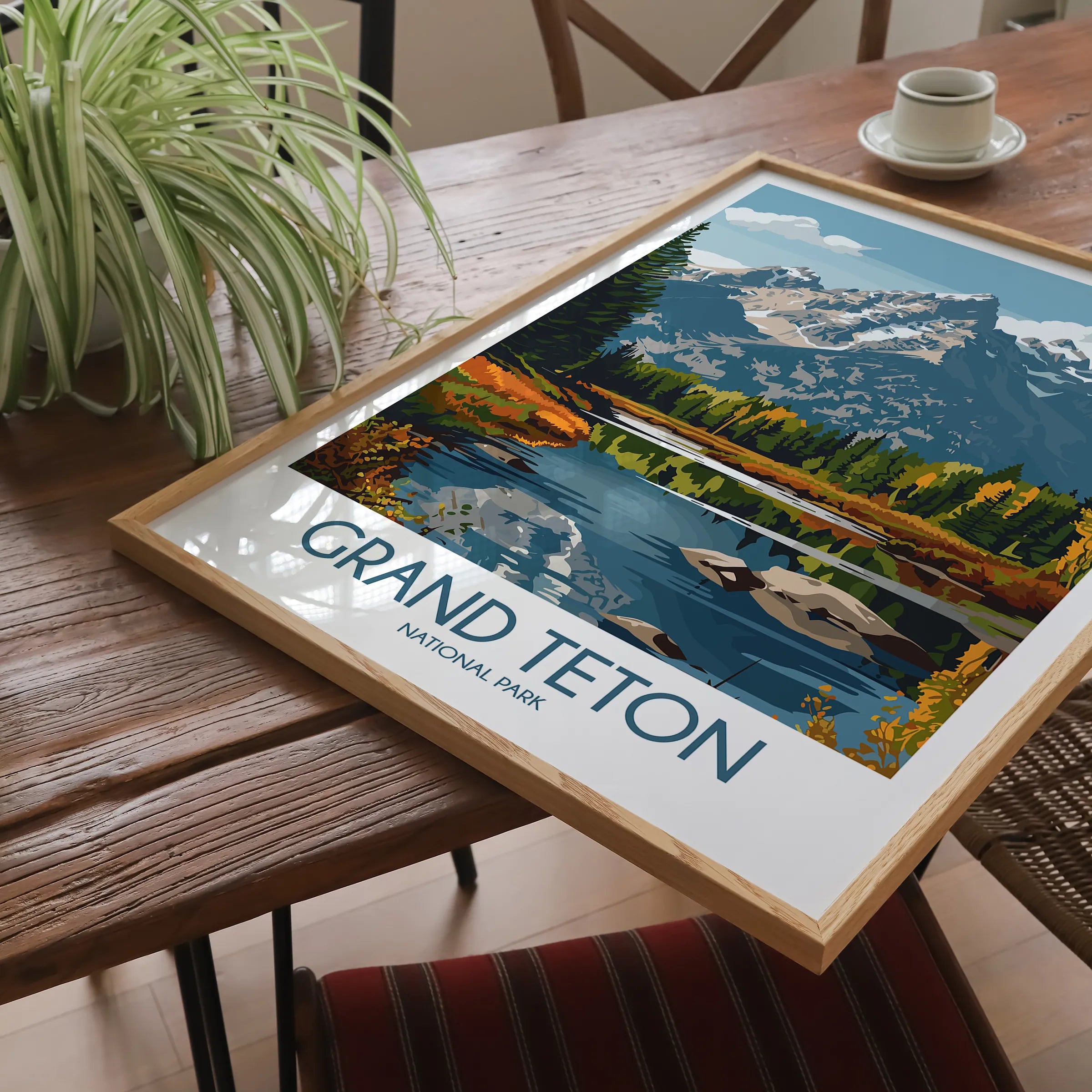 Grand Teton Vintage Style Print