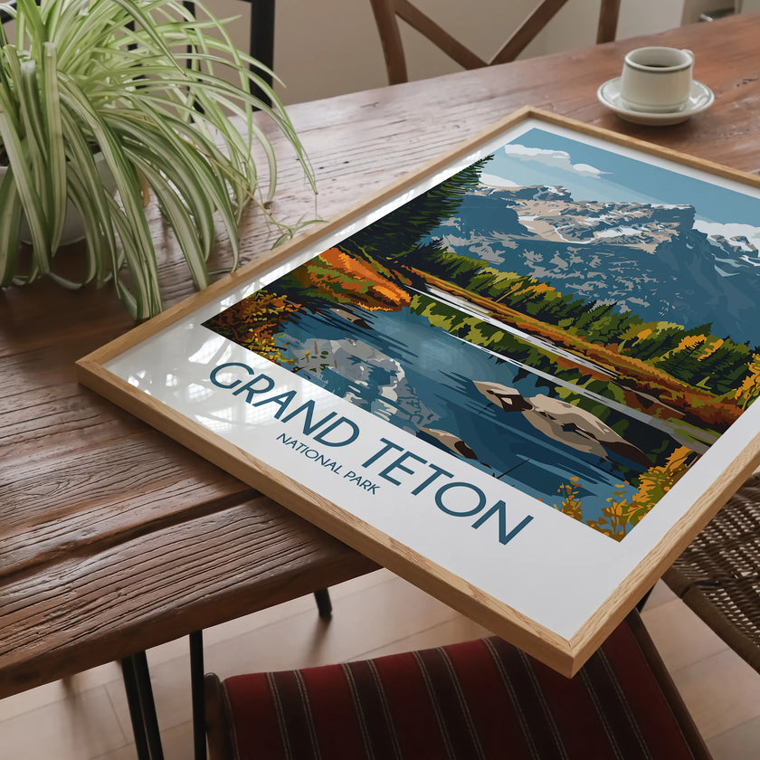 Grand Teton Vintage Style Print