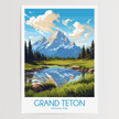 Grand Teton Vintage Style Print