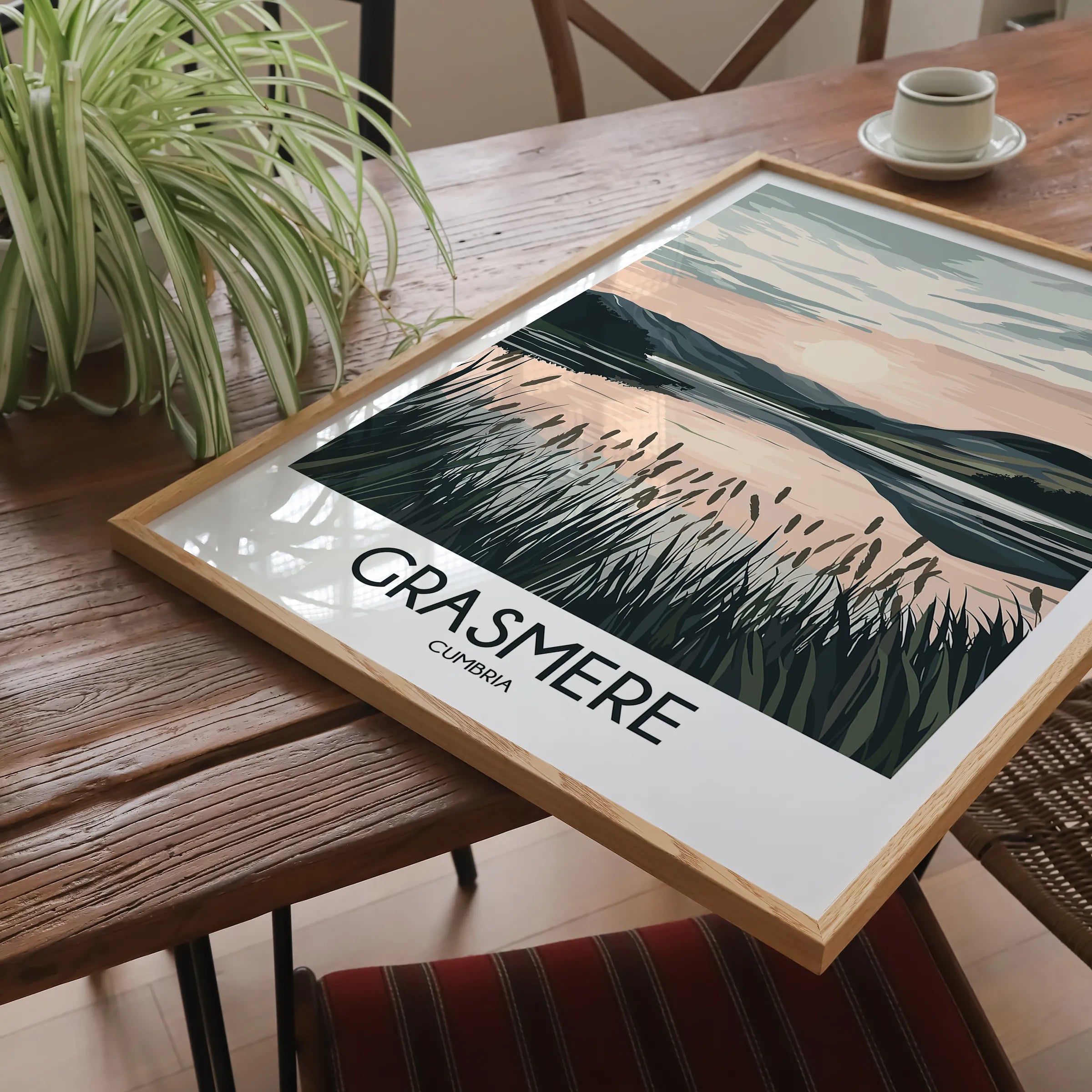 Grasmere Retro Travel Illustration
