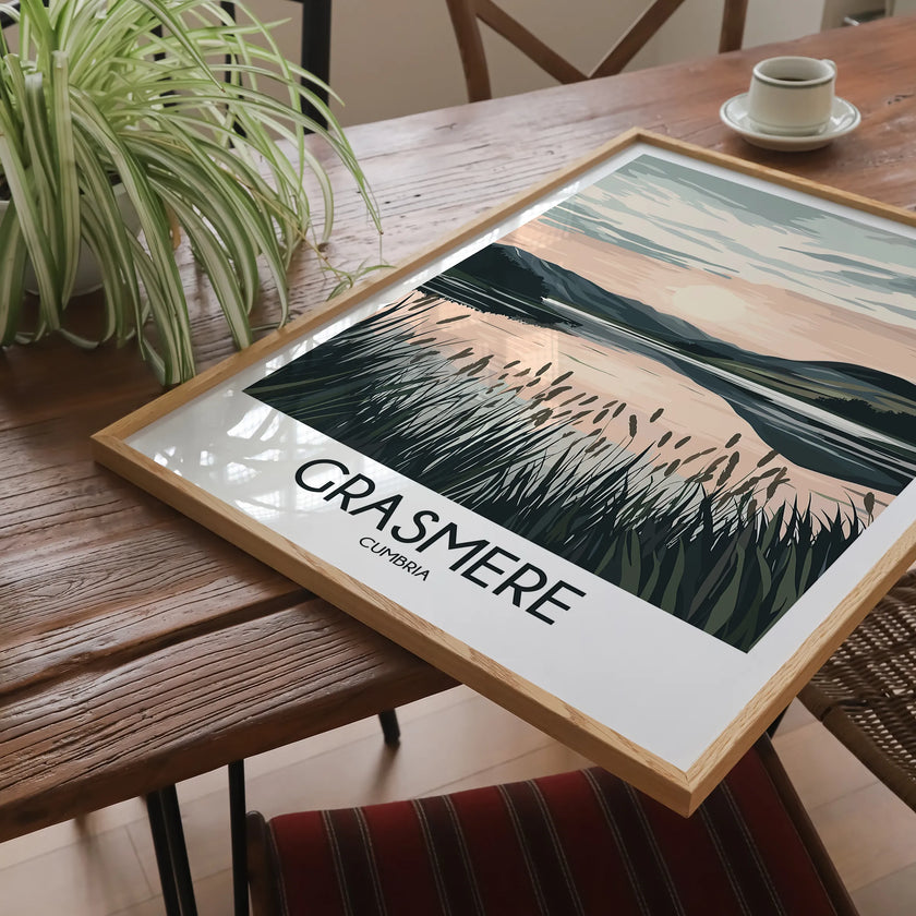 Grasmere Retro Travel Illustration