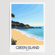 Green Island Minimalist Wall Art