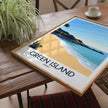 Green Island Modern Travel Poster
