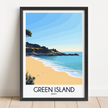Green Island Retro Travel Illustration