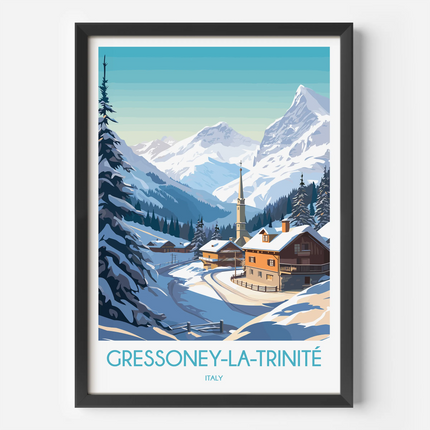 Gressoney Souvenir Poster Print