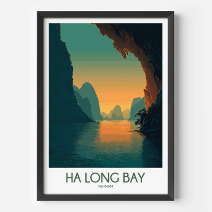 Ha Long Bay Modern Travel Poster