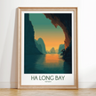 Ha Long Bay Retro Travel Illustration