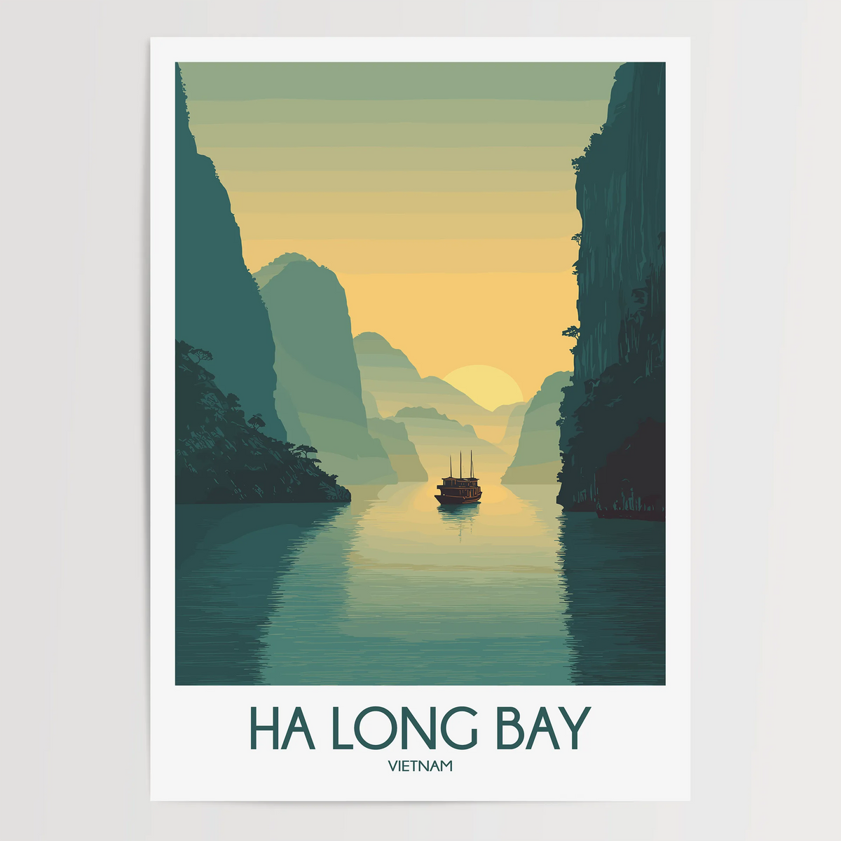 Ha Long Bay Scenic Landscape Art