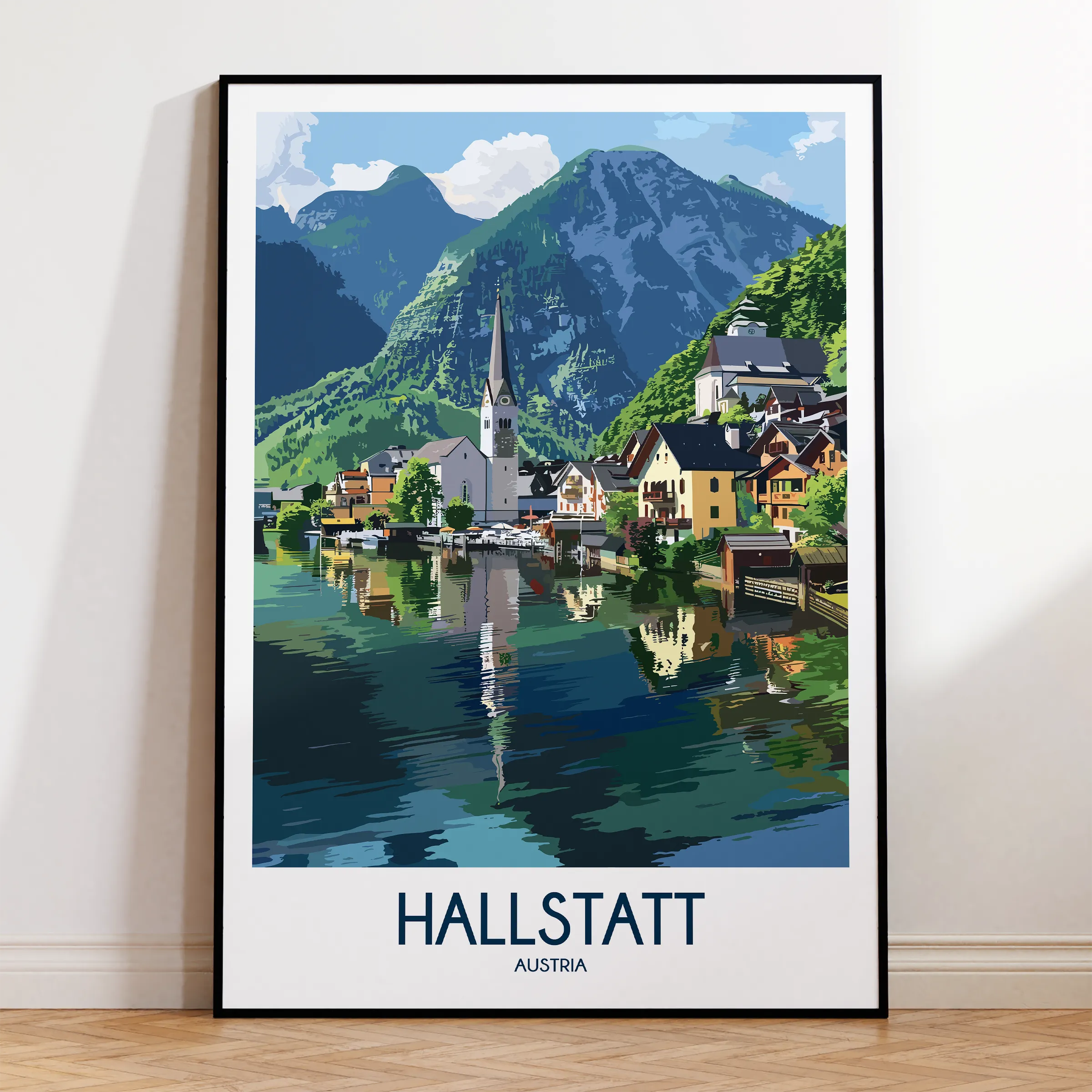 Hallstatt Minimalist Wall Art