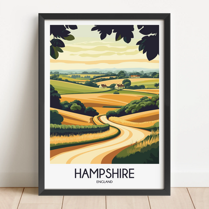 Hampshire Souvenir Poster Print
