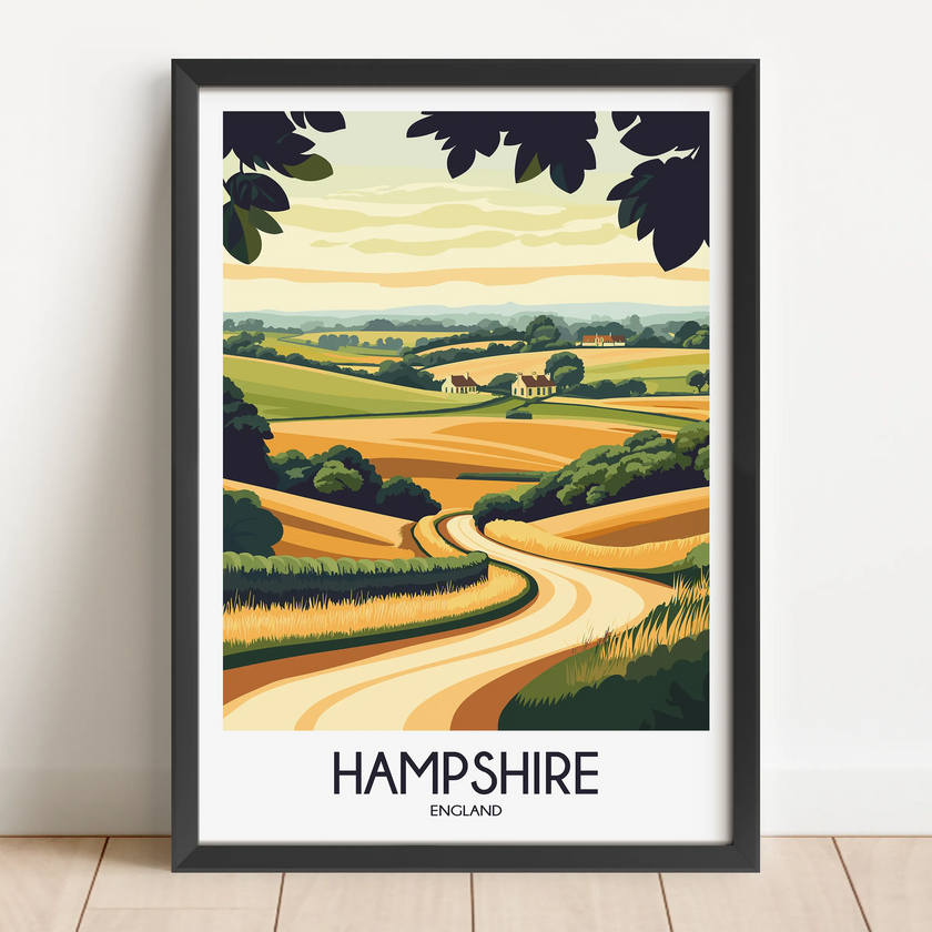 Hampshire Souvenir Poster Print