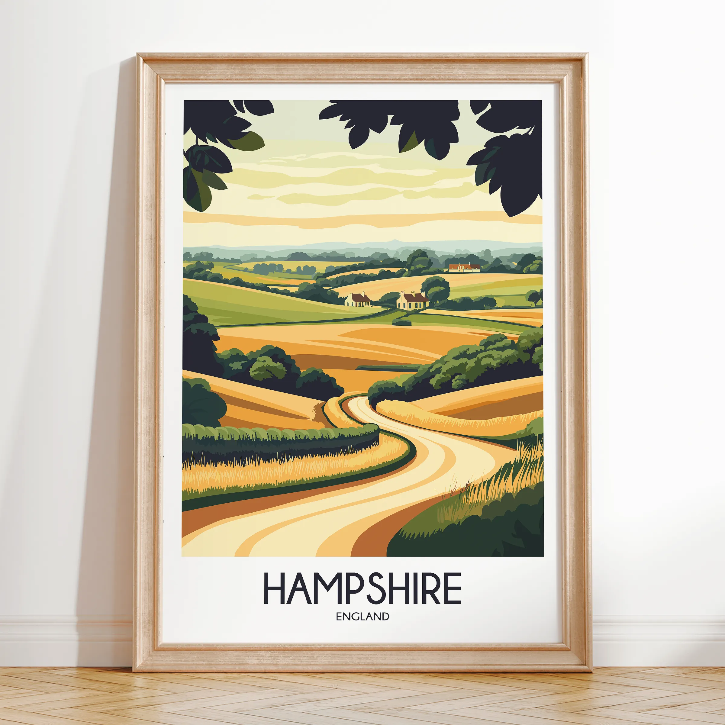 Hampshire Vintage Style Print
